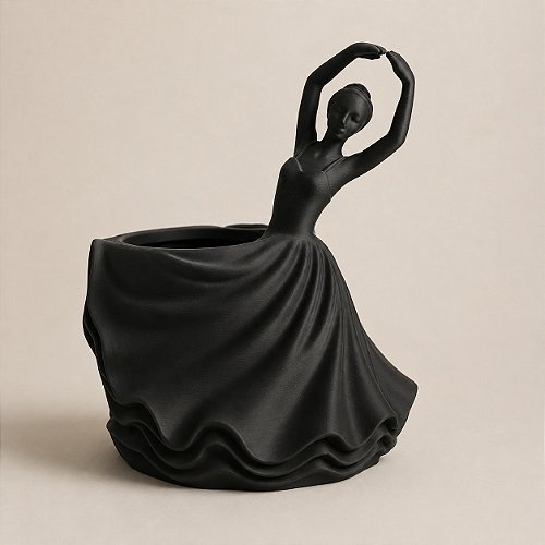 Porta-Canetas Bailarina Clássica Criandê Preto