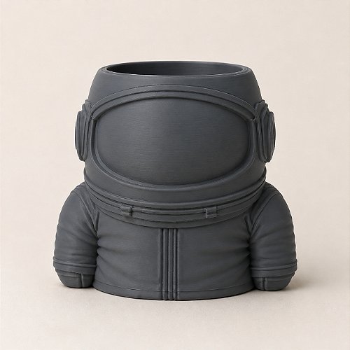 Porta-Canetas Astronauta Criandê Cinza