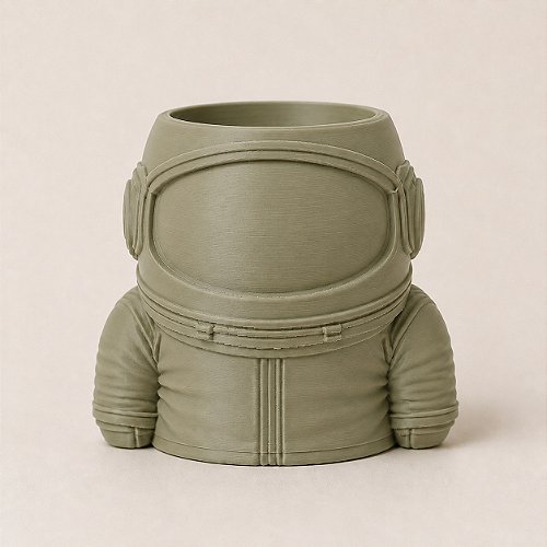 Porta-Canetas Astronauta Criandê Wood Gold