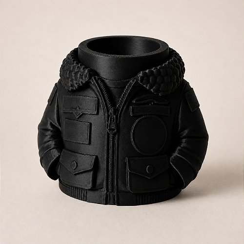 Porta-Canetas Jaqueta de Aviador Criandê Preto