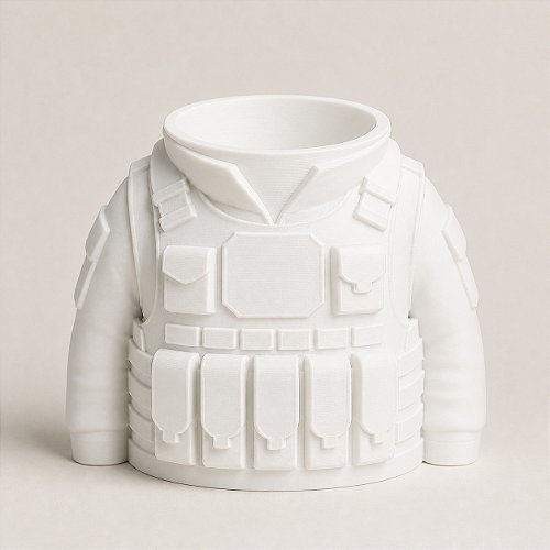 Porta-Canetas Colete Tático Militar Criandê Branco