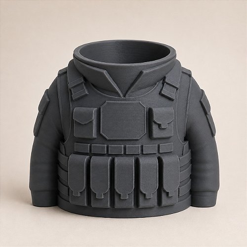 Porta-Canetas Colete Tático Militar Criandê Cinza
