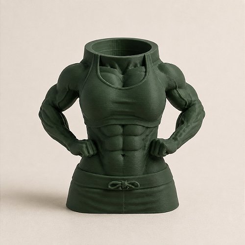 Porta-Canetas Corpo Fitness Feminino Criandê Verde