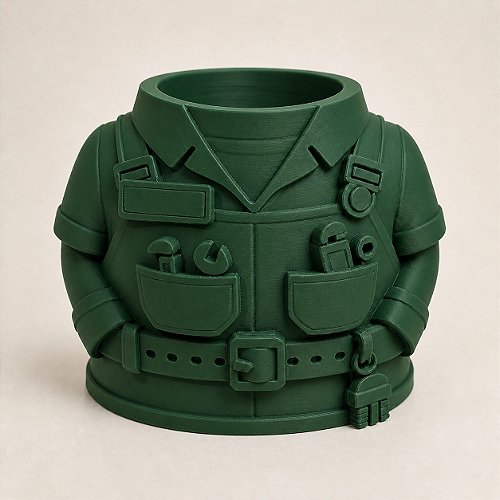 Porta-Canetas Uniforme de Encanador Criandê Verde