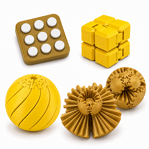Kit Sensorial Antiestresse Criandê com 4 Fidget Toys | Kit Zen