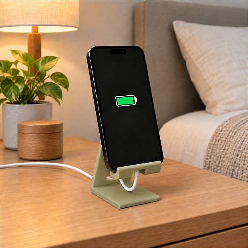 Suporte para Celular com Passagem para Cabo Criandê Wood Gold