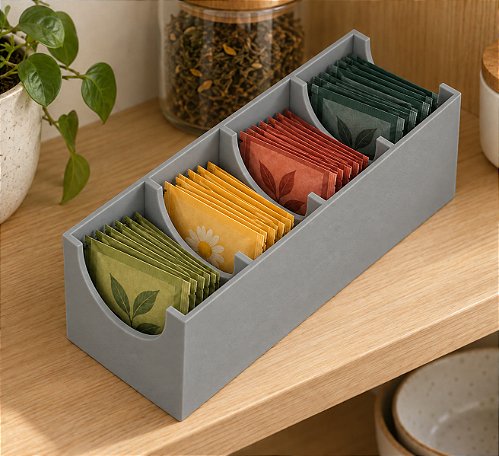 Porta Sachês de Chá Modular Criandê Cinza