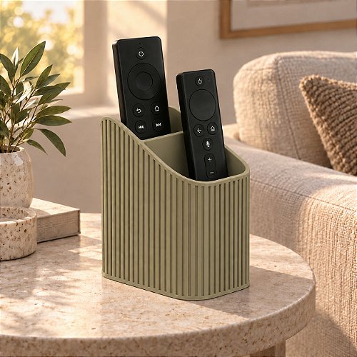 Porta-Controle Linea Canelado Criandê Wood Gold