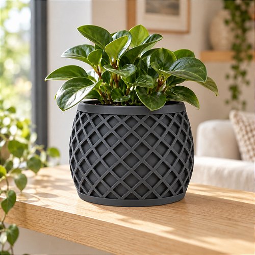 Vaso X Planter Geométrico Criandê Cinza