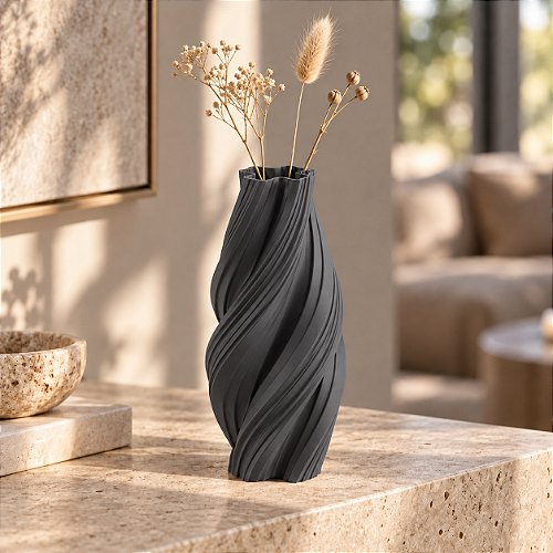 Vaso Espiral Margaret Criandê Cinza