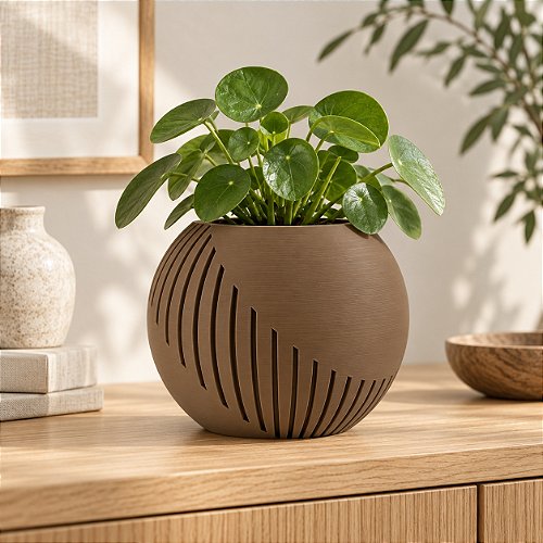 Vaso Japandi Esfera Criandê Wood
