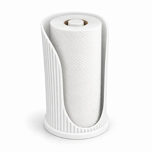 Suporte de Papel Toalha Japandi Coleção Aura Criandê Branco