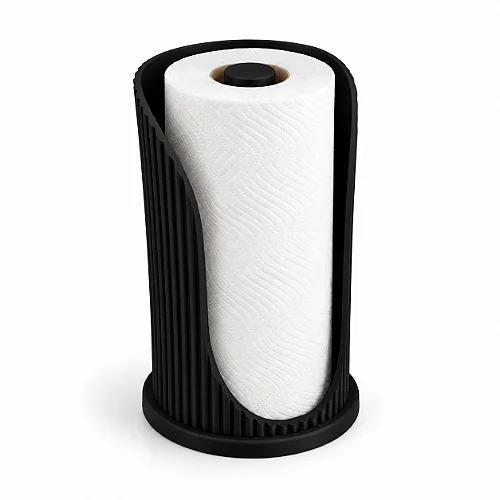 Suporte de Papel Toalha Japandi Coleção Aura Criandê Preto