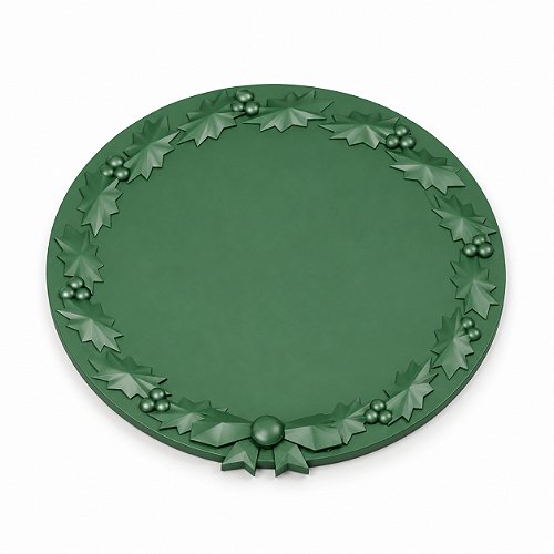 Porta-Copos Guirlanda de Natal Criandê - Apoio 7 cm Verde