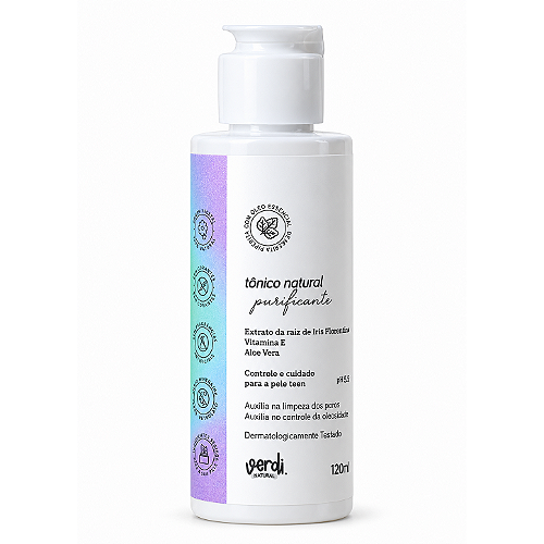 Tônico Facial Natural Purificante para Pele com Acne e Oleosa 120 ml – Verdi Natural