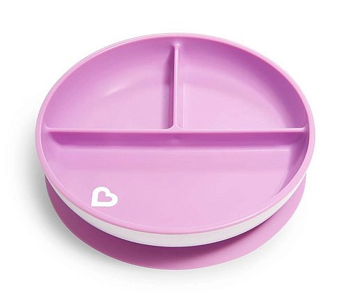 Prato de Treinamento com Divisórias e Ventosa Roxo - Munchkin