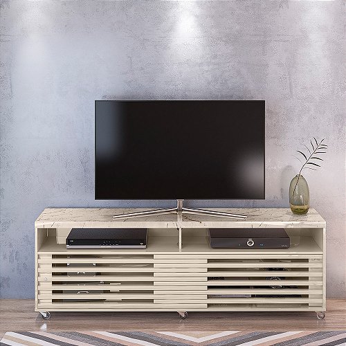 Rack Smart Cinamomo Off White ? HB Móveis