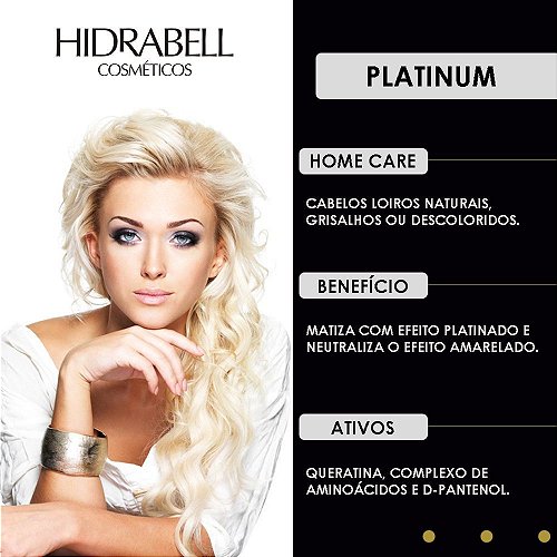 Tinta Platinum Acinzentado P/ Cabelo Loiro Platinado Lindo