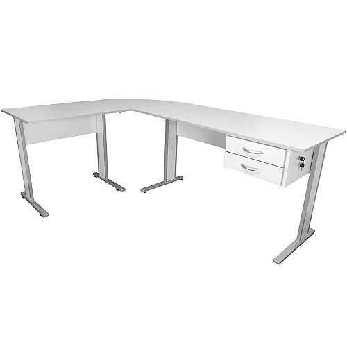 Mesa L Delta Escritório 1,60 X 1,60 M 18 Mm Home Office