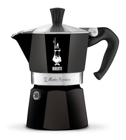 Cafeteira Italiana Bialetti Moka Express - 6 Cups - Preta | Locafé