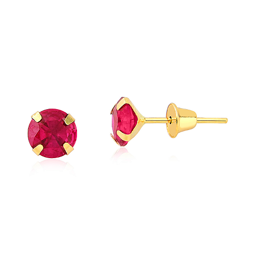 Brincos elegantes folheados a ouro roxo para mulheres, ouro rosa 14k, rosto  brilhante, bola redonda pequena, joias para banquetes de festa, 585