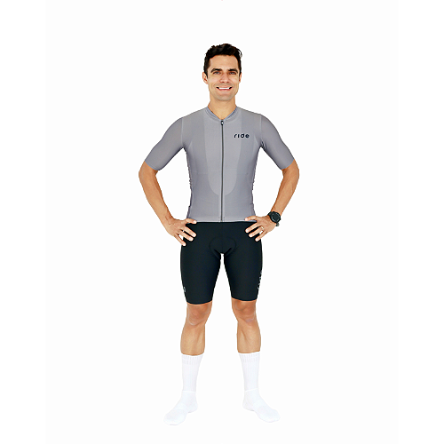 Jersey Performance Manga Longa Off-White - Masculino - Ride Cycling