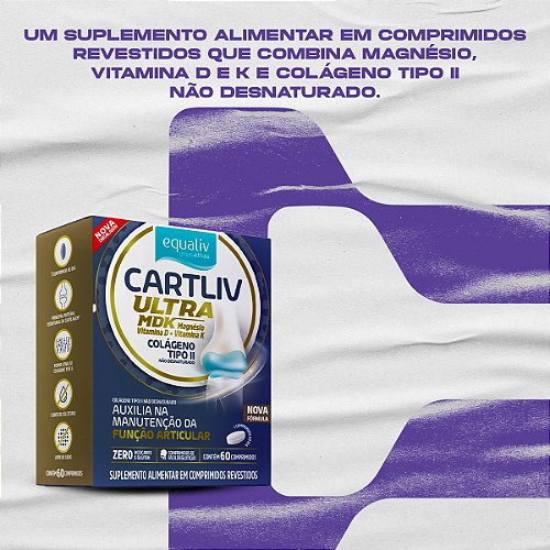 Colágeno Cartliv Ultra MDK com 60 Cápsulas com menor preço