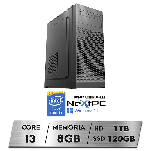 COMPUTADOR CORE I3 10ª + SSD 120GB + 8GB RAM
