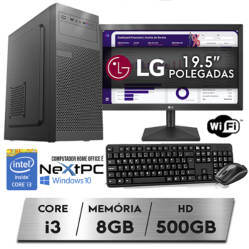 Pc Computador Gamer Completo I3 8gb Hd 1tb Placa