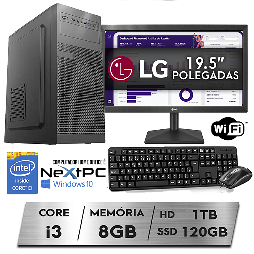 PC Completo para Home office e escritorio