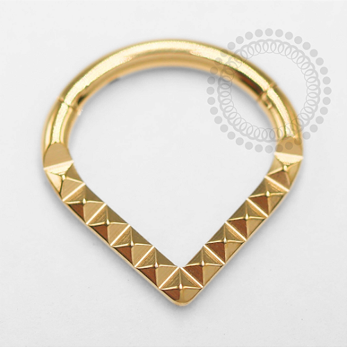 TN1418 Segmento Frontal 8mm V Inca Titânio PVD Gold