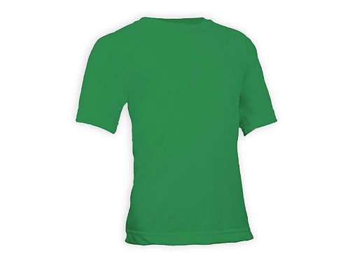 Camiseta Lisa Algodão Colorida Infantil Verde Bandeira - Del France