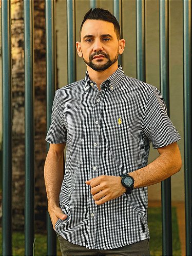 Camisa Ralph Lauren Masculina Custom Fit Micro Xadrez Vermelho Rubi Pony  Preto - HERRERA BRAND