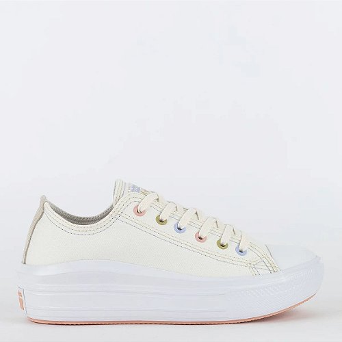 Tênis Chuck Taylor All Star Move Bege Claro Ouro Branco CT16160001