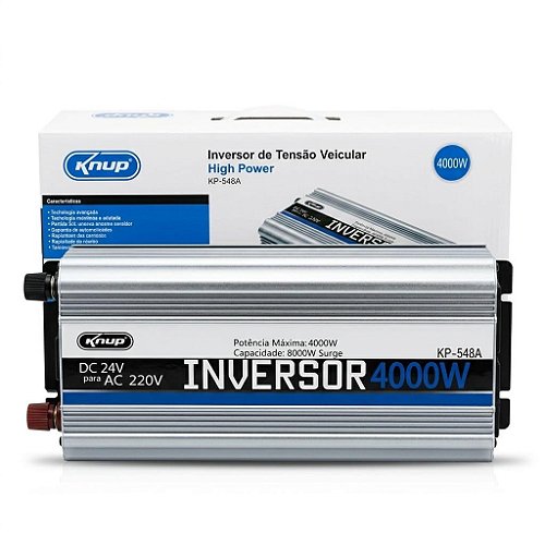 INVERSOR DE TENSAO 300W ENTRADA 12VDC SAIDA 220V KNUP KP-TC13/220V