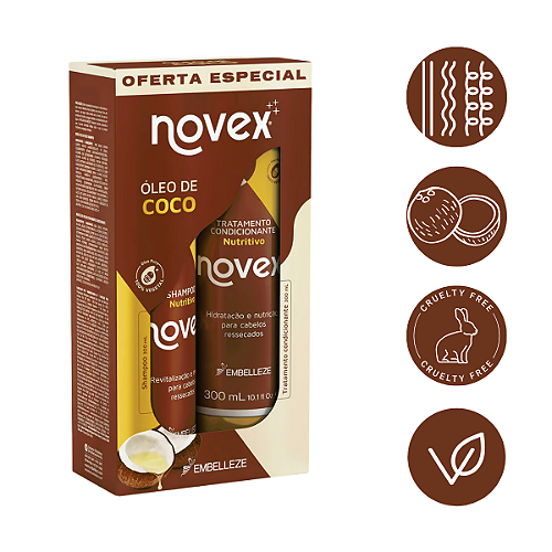 Shampoo Vitay Novex Óleo de Coco Embelleze 300ml - Shopmodelo