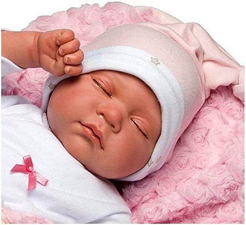 Boneca Bebê Reborn Com Manta Baby Brink