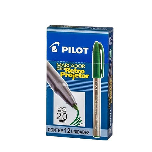 Caixa com 12 marcadores retroprojetor 2.0 Pilot - Shopel Papelaria