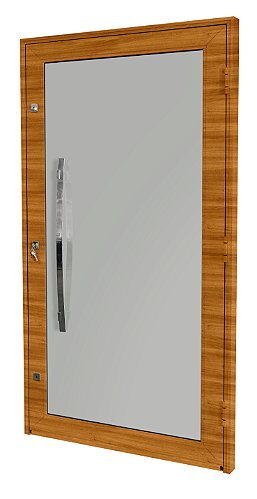 PORTA GOLD BRONZE COM VIDRO INTEIRO COD. 5068 - C&B Portas e