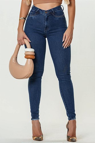 Calça jeans skinny super rasgada com pences empina bumbum - HR Rihanna  Fashion