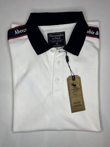 Camisa Polo - Abercrombie & Fith - Branca - JR ABER
