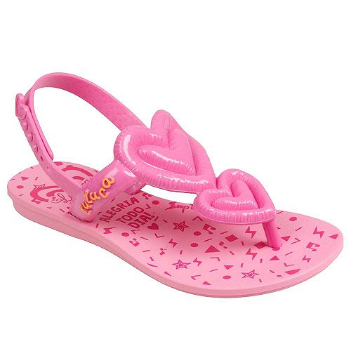 CHINELO DISNEY 22480 BABUCH LULUCA SHINE COMFORT PRETO ROSA