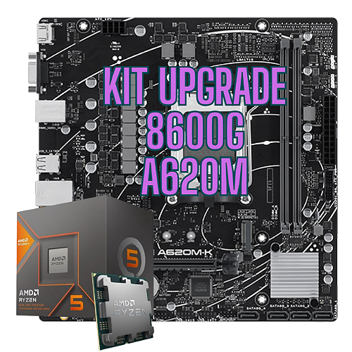 Kit Placa Mãe ASRock A620M-HDV M.2 + Processador AMD 5 8600G - BS