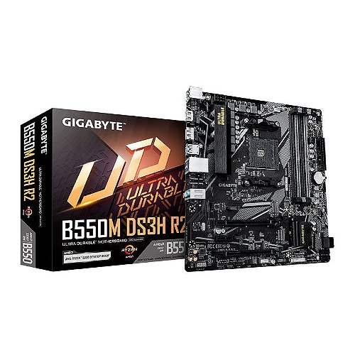 Kit Placa Mãe Gigabyte B550M DS3H + Processado Ryzen 5 4600G - BS