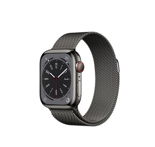 Apple Watch Series 8 GPS+Cellular 41mm Aço Inoxidável com Bracelete  Milanese Loop Dourado