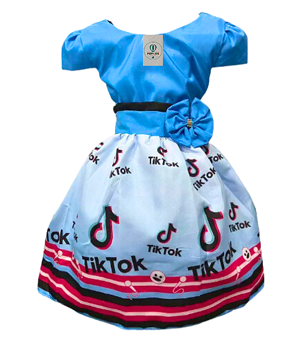 Vestido Tik Tok 8 anos PopKids Store Moda Infantil