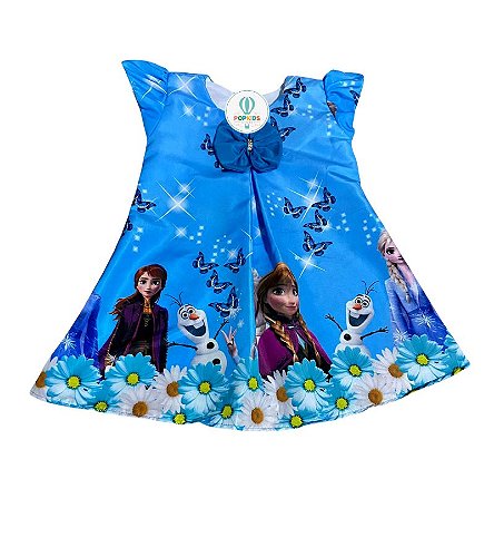 Vestido Moana adulta azul Temático Infantil 1 a 8 anos - IS STORE