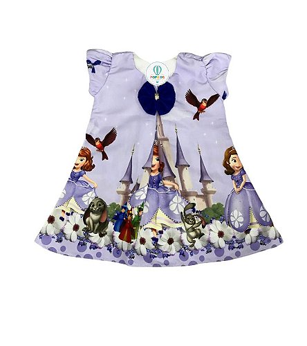 Vestido Temático Princesa Sofia 1 Ano - PopKids Store Moda Infantil