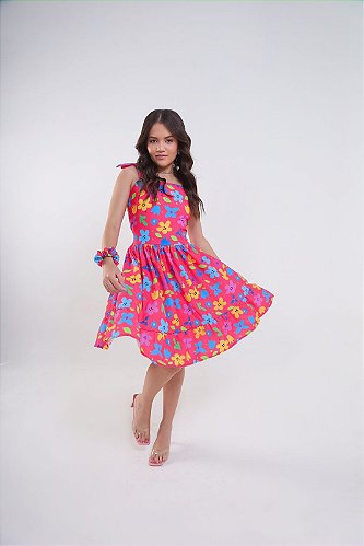 Vestido Temático Barbie Pink Tam.GG (8-9 Anos) - PopKids Store Moda Infantil