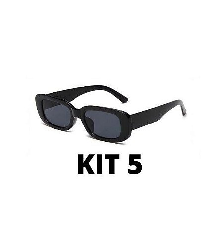 Kit 15 Óculos de Sol Retrô Vintage Preto Unissex para Festas/Eventos - Pi&Da